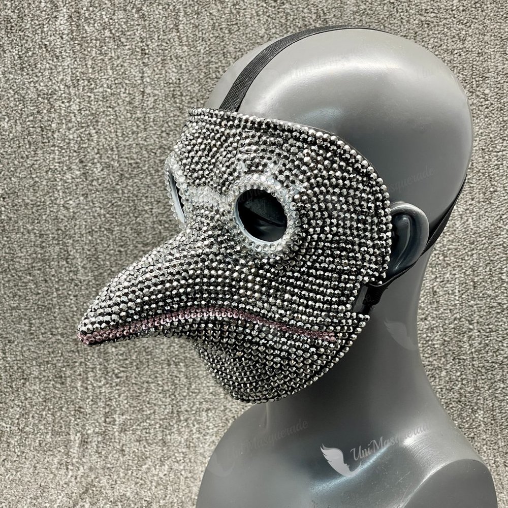 RHINESTONE KRUMP PLAGUE Dr. DANCE MIME FULL FACE MASK